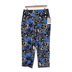 Anthropologie x Calligraphie blue print linen size‎ large